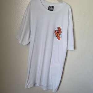 Santa Cruz Skateboards White Tee with Orange Graphic
